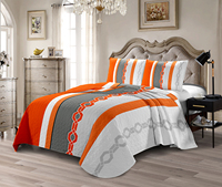 En stock, couvre-lit matelassé en microfibre, taille king, ensemble de couvre-lit, édredon, ensemble de 3 pièces