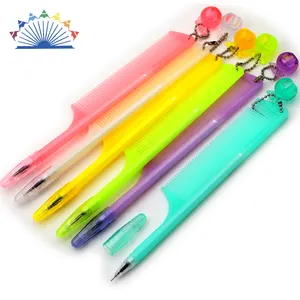 Beauty Plastic Material Cute Comb Shape Gel Ink Pen For Student