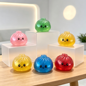 TPR Expression Steamed Buns Nouvelle Version Multicolore, Billes Squishy à Presser pour la Décompression et la Gestion de l'Agressivité - Product Image 5