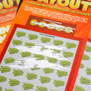 Giấy tùy chỉnh in hai mặt Cào thẻ Xổ Số vé cào vé Xổ Số - Product Image 4