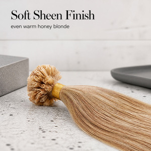 Extensioni di Capelli Umani Lisci e Morbidi <span class=keywords><strong>Biondo</strong></span> Miele Caldo con Punta Piatta, Ciocche Lisce e Diritte con Fascette Dorate per Acconciature da Sposa - Product Image 5