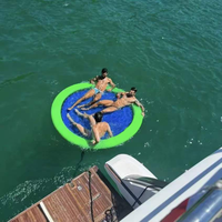 Plateforme flottante personnalisée, coussin rond, hamac gonflable flottant pour la mer et le lac