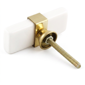 AK Brass Resin Metal Cabinet <b>Knob</b> <b>White</b> & Gold Finish Decorative Drawer Shelf Furniture Handle Best Price Hardware Luxury - Product Image 5