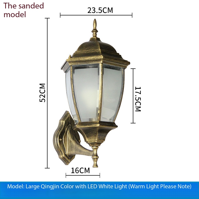 Large-sized, bluish-golden frosted glass