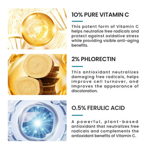 Loción Facial de Ácido Ferúlico 30ml <span class=keywords><strong>CE</strong></span>, Blanqueadora, Antiarrugas, Hidratante, Reduce Poros, con <span class=keywords><strong>Vitamina</strong></span> <span class=keywords><strong>C</strong></span>, E y Niacinamida - Product Image 2