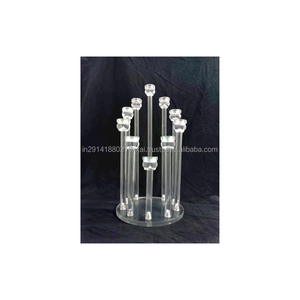 MHQ-2476 meilleur prix usine directe Unique cristal bras candélabres acrylique Table de mariage bougeoir décorations pour la maison - Product Image 5
