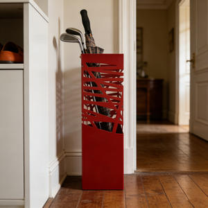 Robusto <span class=keywords><strong>Portaombrelli</strong></span> Quadrato in Metallo, Artigianale <span class=keywords><strong>Vintage</strong></span>, Impermeabile, Verniciato a Polvere, Autoportante per Interni ed Esterni - Product Image 3