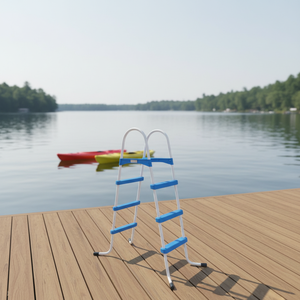 Échelle de <span class=keywords><strong>piscine</strong></span> 105 cm x 300 cm avec marches de sécurité amovibles - 36'' x 42'' de hauteur - Product Image 3