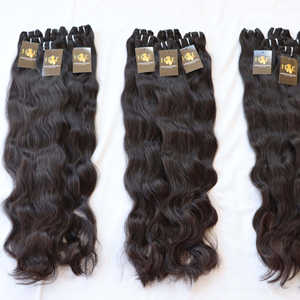 Venta al por mayor de alta calidad del pelo Remy camboyano brasileño vietnamita templo frontal tejido paquetes en crudo Vaganza estilos de onda recta - Product Image 1