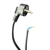 Câble d'alimentation professionnel 16A 250V EU CEE7/7 avec extrémité ouverte dénudée, câble flexible en cuivre à 3 conducteurs pour l'industrie OEM