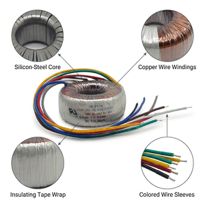 Transformador de Potencia Toroidal Monofásico T50 de Fábrica <span class=keywords><strong>CHIPSEN</strong></span> Personalizado, Entrada 220V, Salida 480V para Control Eléctrico - Product Image 2