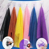 Filet de bain africain Barre de bain en mousse pour le dos Serviette de bain Sac à savon Serviette de sauna en nylon pour hommes et femmes