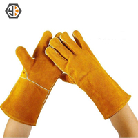 Gants de soudage en cuir de vache renforcé résistant à la chaleur et au feu, plusieurs couleurs, 30 cm, 35 cm, peau de chèvre/mouton, TIG MIG