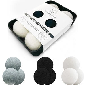 Produits les plus vendus 2026 Bonnes ventes aux États-Unis Boules <span class=keywords><strong>de</strong></span> séchage <span class=keywords><strong>en</strong></span> <span class=keywords><strong>laine</strong></span> mérinos biologique naturelle faites à la main 8,5 cm 6 pièces Vente flash sur TV - Product Image 2