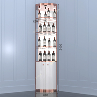 Armoire à vin moderne en acier inoxydable avec ouverture en verre armoire à vin pour meubles de salle à manger