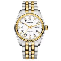 Montre entièrement automatique Montre en acier inoxydable pour homme avec cristaux Montre de luxe et classique Pas cher Prix de haute qualité