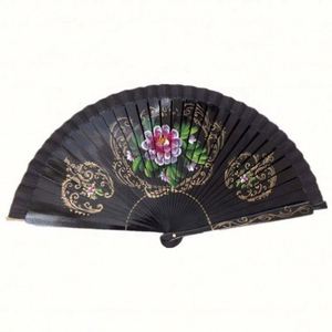 Ventilador de mano de madera plegable vintage español de flamenco, con logotipo personalizado y pintado, ¡gran oferta! - Product Image 3