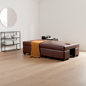 เตียงนวดแผนไทยปรับแต่งได้สำหรับความงาม ดูแลสุขภาพ นวดตัว อาบน้ำ กายภาพบำบัด พร้อมโครงไม้และเบาะนวด - Product Image 1