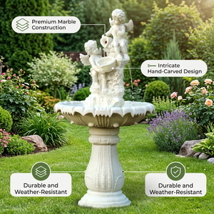 Iron Gold Outdoor Courtyard Wedding Decoration <b>Angel</b> Spray Money Sculpture Naisijie NSJ143 - Product Image 1