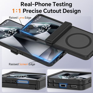 <span class=keywords><strong>Coque</strong></span> de téléphone personnalisée antichoc mate magnétique givrée pour <span class=keywords><strong>Samsung</strong></span> Z Flip 8 7 6 avec protection de charnière en TPU et PC - Product Image 2