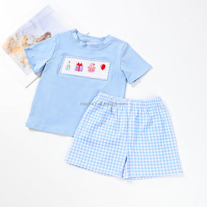 Abbigliamento <span class=keywords><strong>per</strong></span> Bambini Smock all'Ingrosso, <span class=keywords><strong>Vestiti</strong></span> con Ricamo a Torta <span class=keywords><strong>per</strong></span> Compleanno, Outfit <span class=keywords><strong>Estivi</strong></span> <span class=keywords><strong>per</strong></span> Bambini e Ragazzi - Product Image 3