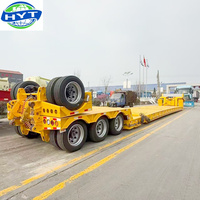 Semirremolque de plataforma baja de acero plegable con cuello de cisne desmontable, de alta resistencia, con capacidad máxima de carga de 120T para transporte de carga sobredimensionada