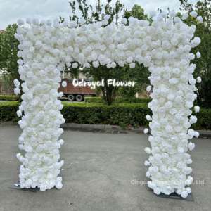 Arco rosa quadrato artificiale composizioni floreali arco respiro bambino sfondo matrimonio e fidanzamento - Product Image 3