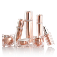 Fabriqué en Chine, pots en acrylique de luxe de 1 oz et 2 oz, couleur personnalisée, carrés, pour crème pour les yeux, lotion, soin de la peau, cosmétiques, rechargeables, logo personnalisé