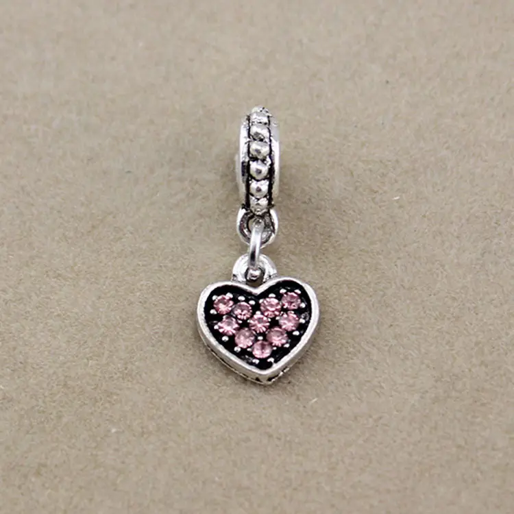 Bracelet perlé accessoires charmes cœurs pour la fabrication de bijoux bricolage pendentif en alliage à pois ornements de haute qualité