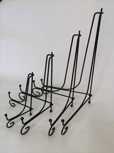 Masa üstü siyah 4 "12" katlanır Metal standı kesme tahtası ekran rafları döşeme tutucu demir şövale plaka ekran - Product Image 3