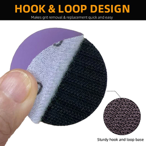 2 inch (50 mm) haak-en-klit achterplaat met 2 stuks schacht M6 schroefdraad schuurplaat voor schuurpapier schuurmiddelen polijsten - Product Image 4