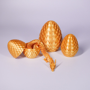 Huevo de Dragón Articulado Impreso en 3D, Juguete Flexible de Dinosaurio Recién Nacido, Decoración de Escritorio, Regalo, Venta al por Mayor - Product Image 3