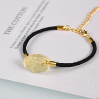 Bracelet tressé ajustable fait main en améthyste naturelle sculptée, style vintage, énergie curative, bracelet porte-bonheur en cristal, vente en gros