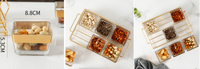 6-Grid Glas Snack Kom Set Glas Snoep Kommen Schotel Fruitschaal Glas Sous Plat Voor Party Wedding