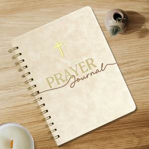 A5 Hardcover Thread Sewing Leather 128 Sheets Customizable Daily Prayer & Gratitude Journaling Notebook Christian <b>Gift</b> - Product Image 3