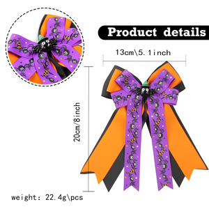 Nouvelles pinces à <span class=keywords><strong>cheveux</strong></span> Halloween, grandes barrettes fantômes pour concours hippique, épingles à <span class=keywords><strong>cheveux</strong></span> mignonnes en forme d'araignée pour femmes et filles, accessoires pour concours équestres - Product Image 2
