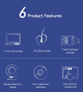 Hoogwaardige HD <span class=keywords><strong>3D</strong></span> draagbare hoofdhuid- en gezichtshuid-analysemachine met Amerikaanse stekker voor commercieel gebruik - Product Image 5