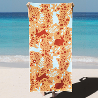 High Quality Hawaiian Style Printed Beach Towel Rectangle Design for Home Gym Use Oeko Certified Wholesale Custom Logo