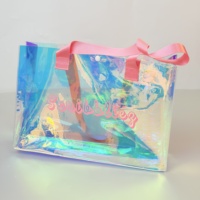 Bolsas de Regalo de PVC Holográficas de Alta Gama, Bolsas de Embalaje para Perfumes y Productos para el Cuidado de la Piel, Bolsas Personalizadas para Miembros de Hotel VIP, Bufanda, Velo