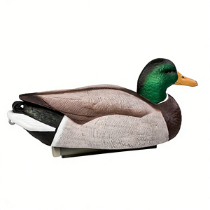 Señuelo flotante de pato mallard hembra realista con acabado engradado grueso y en relieve, quilla ancha, atrayente de aves acuáticas para estanques y jardines, decoración exterior - Product Image 5