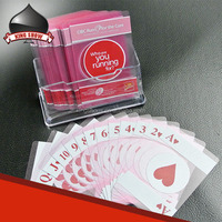 Cartes à Jouer Publicitaires en Plastique Transparent de Haute Qualité 57*87mm 63*88mm Personnalisées 100% Neuves Coins Arrondis pour la Famille