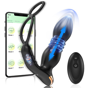 Anale vibrator voor mannen met siliconen ringen, prostaatmasser, masturbatie speeltjes, seksspeeltje voor homoseksuele anale seks. - Product Image 6