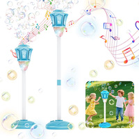 Machine à bulles électrique d'extérieur YS TOYS avec son et lumière, grande torche à bulles réglable en hauteur pour jardin, jouet automatique à bulles