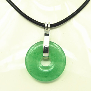 นางสาวหินธรรมชาติหยกจริงสันติภาพหัวเข็มขัด30มิลลิเมตรสีเขียวหินจี้หิน Aventurine สำหรับการแสดง - Product Image 2