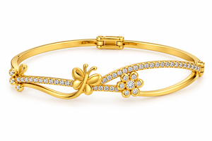Bracelet en or 24 carats Kada 5,93 grammes, fait main, or fantaisie, pour femmes, pour les mariages, bijoux indiens traditionnels - Product Image 6