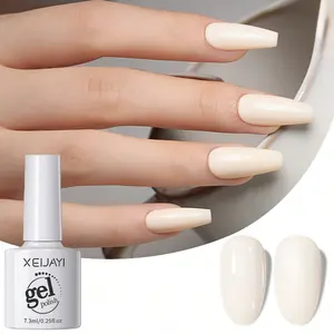 Esmalte de Gel Uv de larga duración con curado UV de Color claro blanco para salón de manicura francesa DIY en el hogar Nail Art