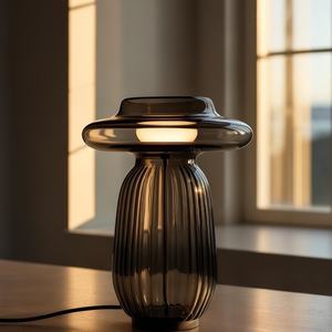 Minimalist Modern Glass Table Lamp E27 LED 220V Switch Control For Living Room Bedroom Study Decorative <b>Night</b> <b>Light</b> - Product Image 1