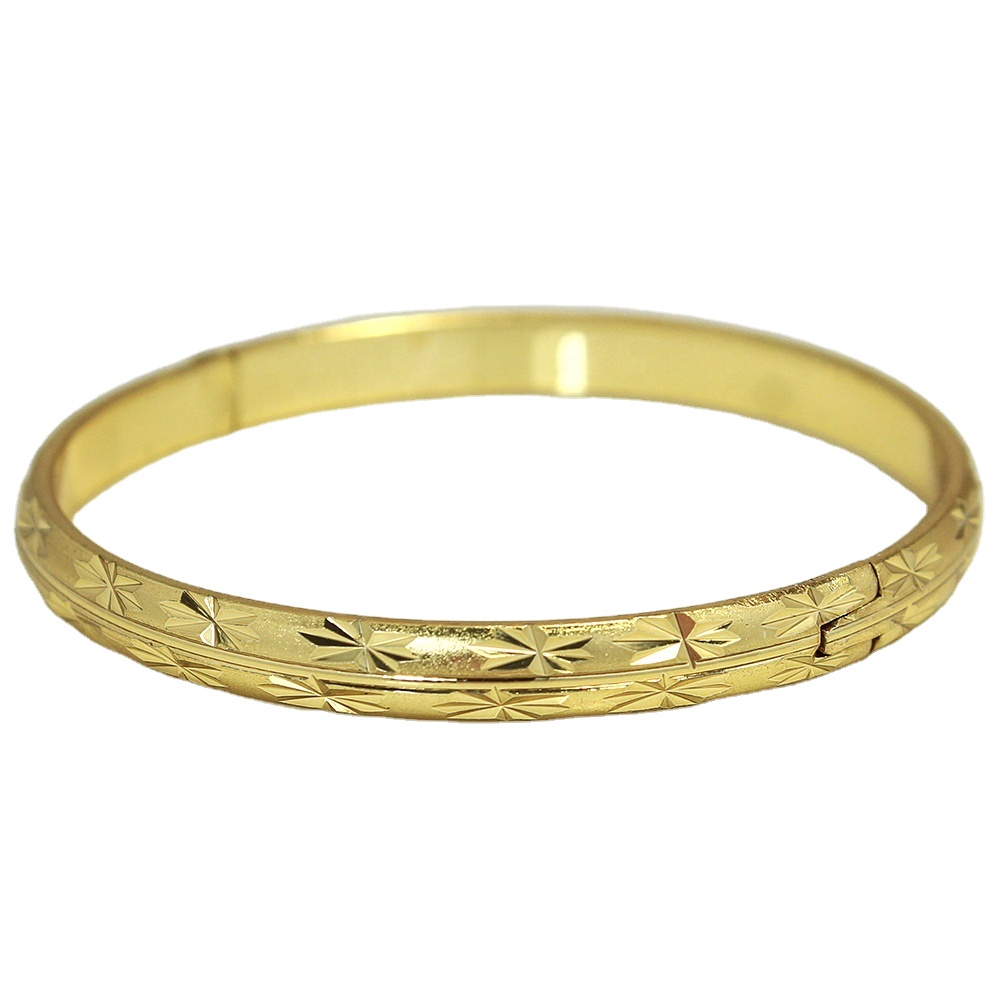 Exquisite 24k Gold Bangle - Customizable Design for Women