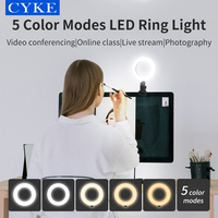 CYKE lampu cincin komputer, cahaya LED Selfie ponsel portabel berkedip 5 level F601A