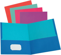 Bolsa de documentos de doble inserción A4, carpeta de cartón de papel Kraft rojo vino, carpeta brillante, Clip de voz, logotipo personalizado